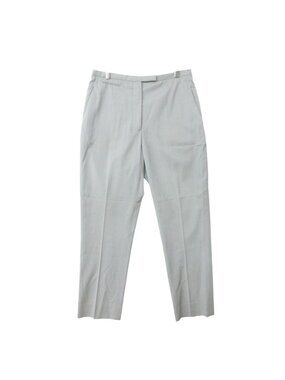 Hermes Pants Trousers Center Crease Wool Lightweight Gray